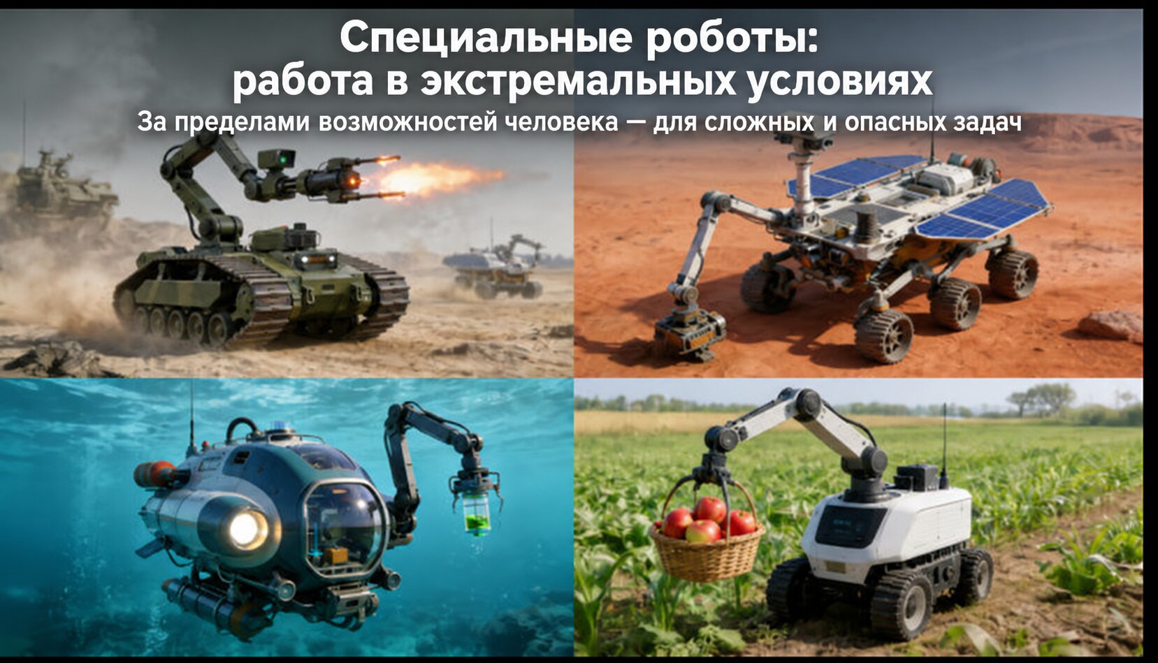 Сценарии применения специальных роботов