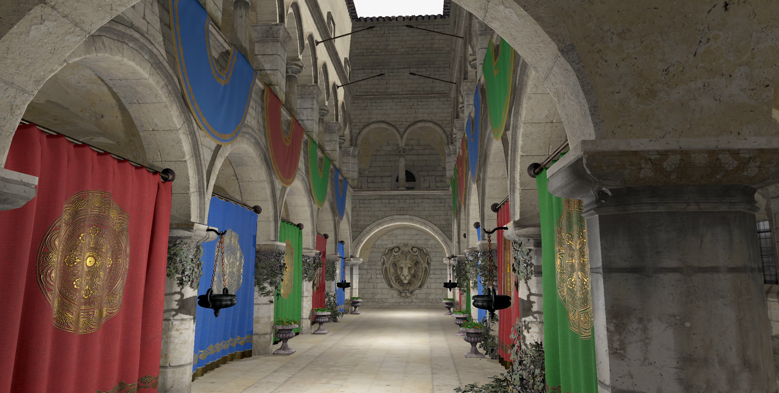 Эталонное изображение Sponza от Khronos