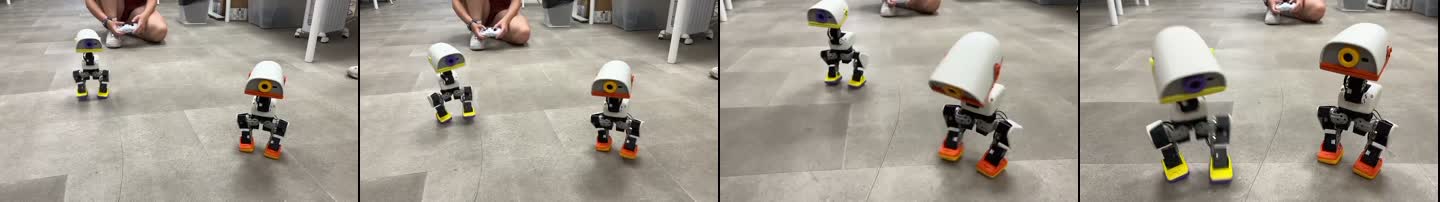 Ключевые кадры официальной ходьбы реального Microduck