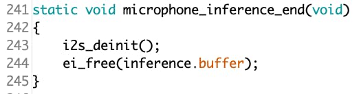 Строка освобождения памяти в microphone_inference_end