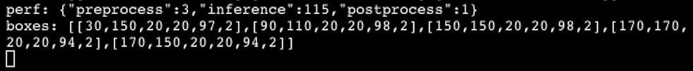 Device Log с результатами инференса
