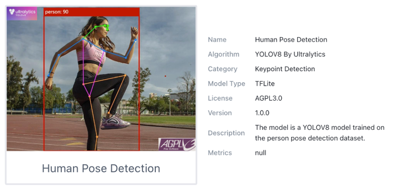 Выбор модели Pose/Keypoint Detection