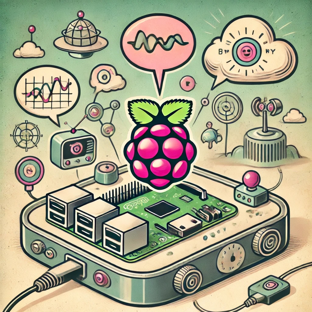 Мультфильм в стиле 1950-х: Raspberry Pi запускает малую языковую модель на периферийном устройстве