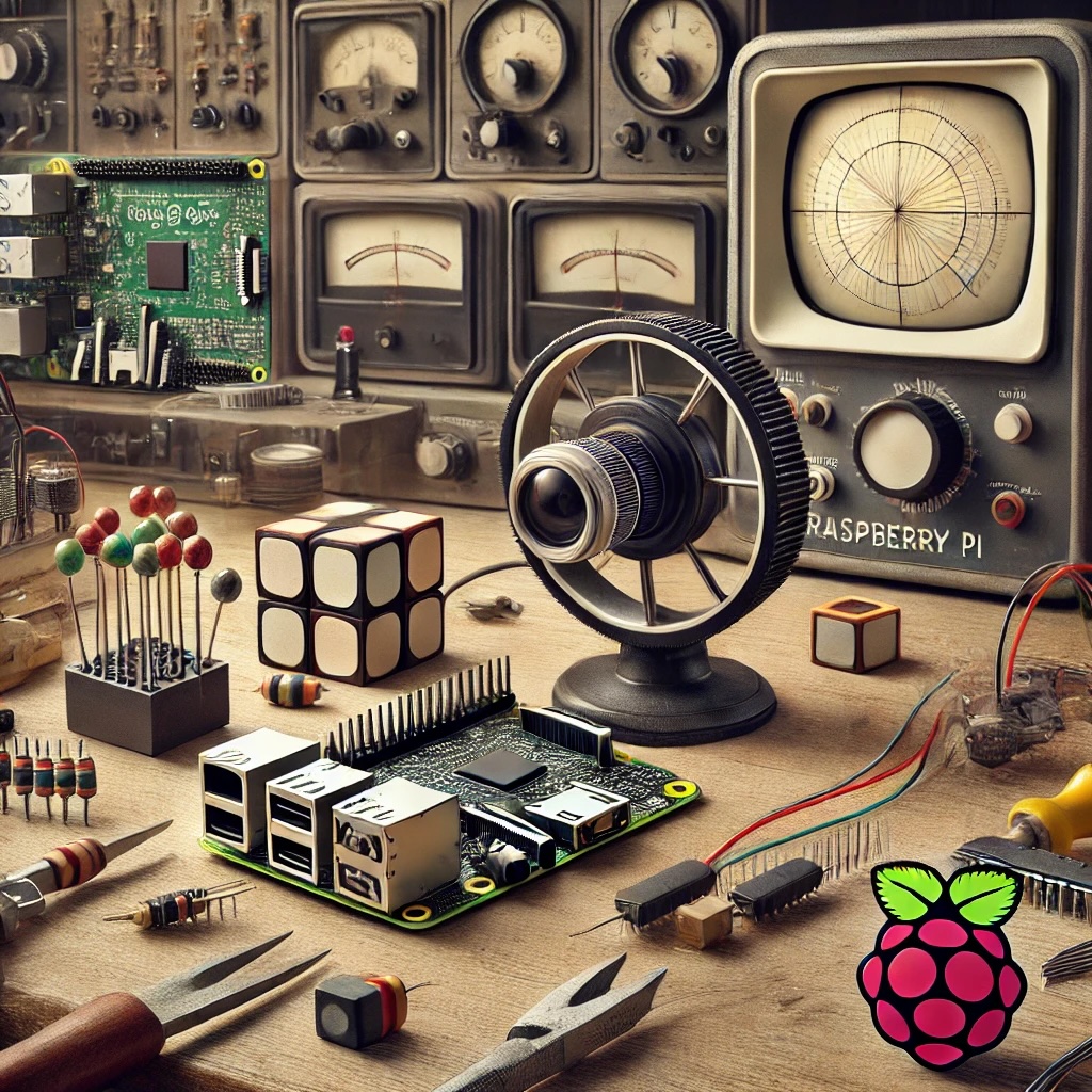 Лаборатория 1950-х: Raspberry Pi снимает колёса и кубики на верстаке