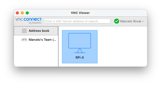 Окно VNC Viewer перед подключением