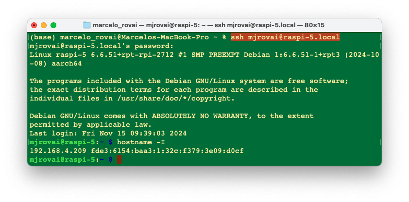 Подключение к Raspberry Pi 5 по SSH