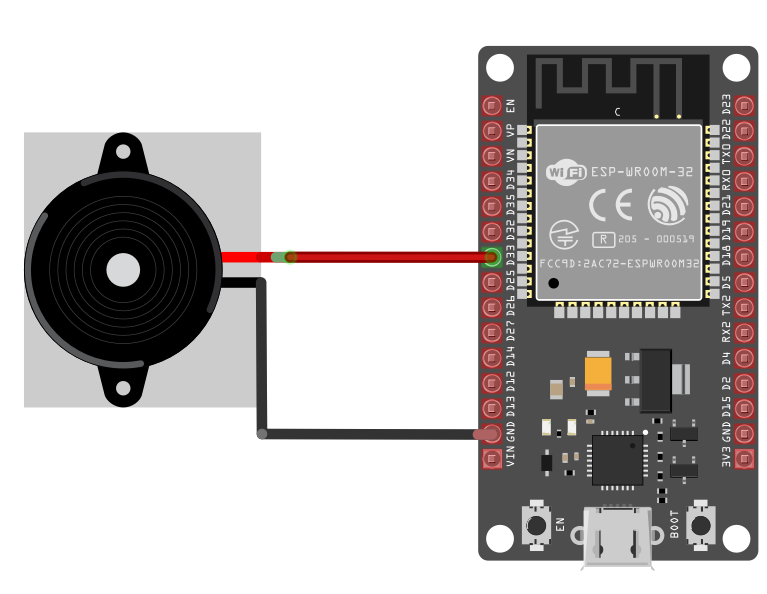 подключение пищалки к esp32