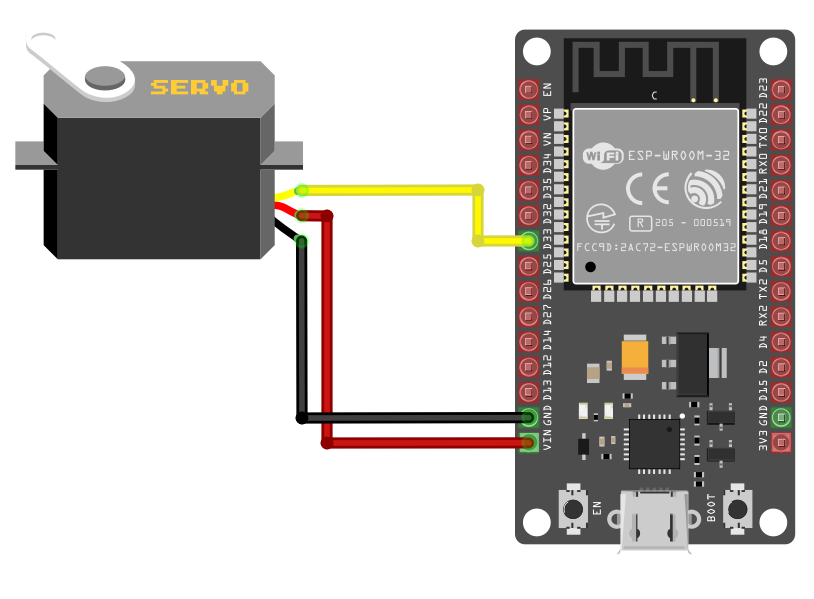 подключение сервопривода к esp32