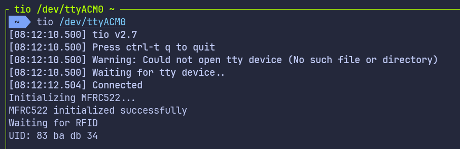 Вывод UID в USB Serial